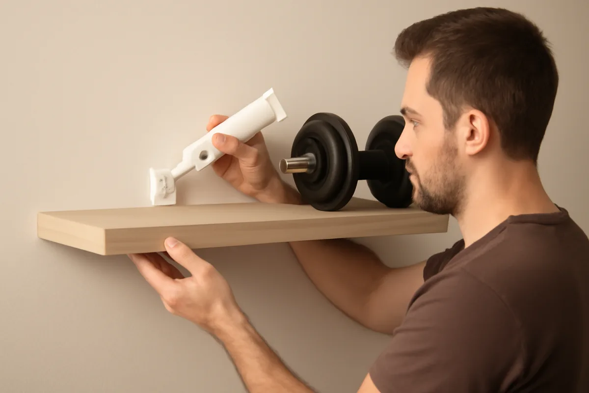 Installare una mensola senza trapano: il sistema alternativo che regge anche i carichi pesanti