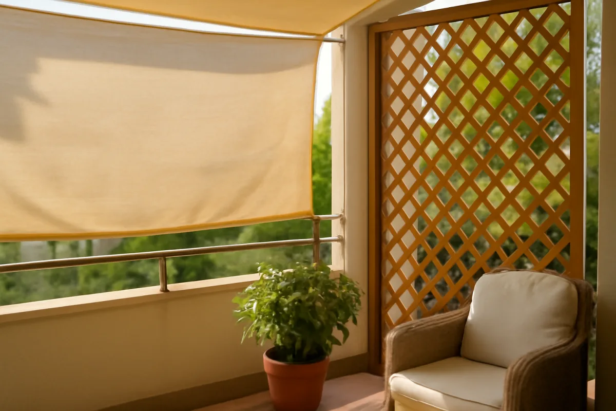 Combinare ombreggianti e grigliati in balcone: la strategia per ottenere privacy senza oscurare la luce